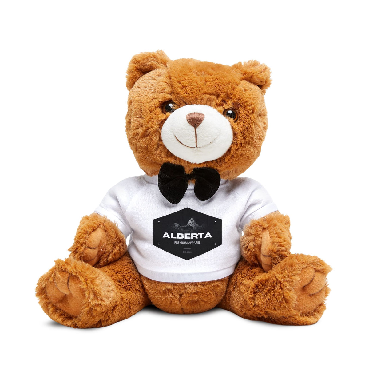 APA Plush - Cute Brown Teddy with Custom T‑Shirt & Bow