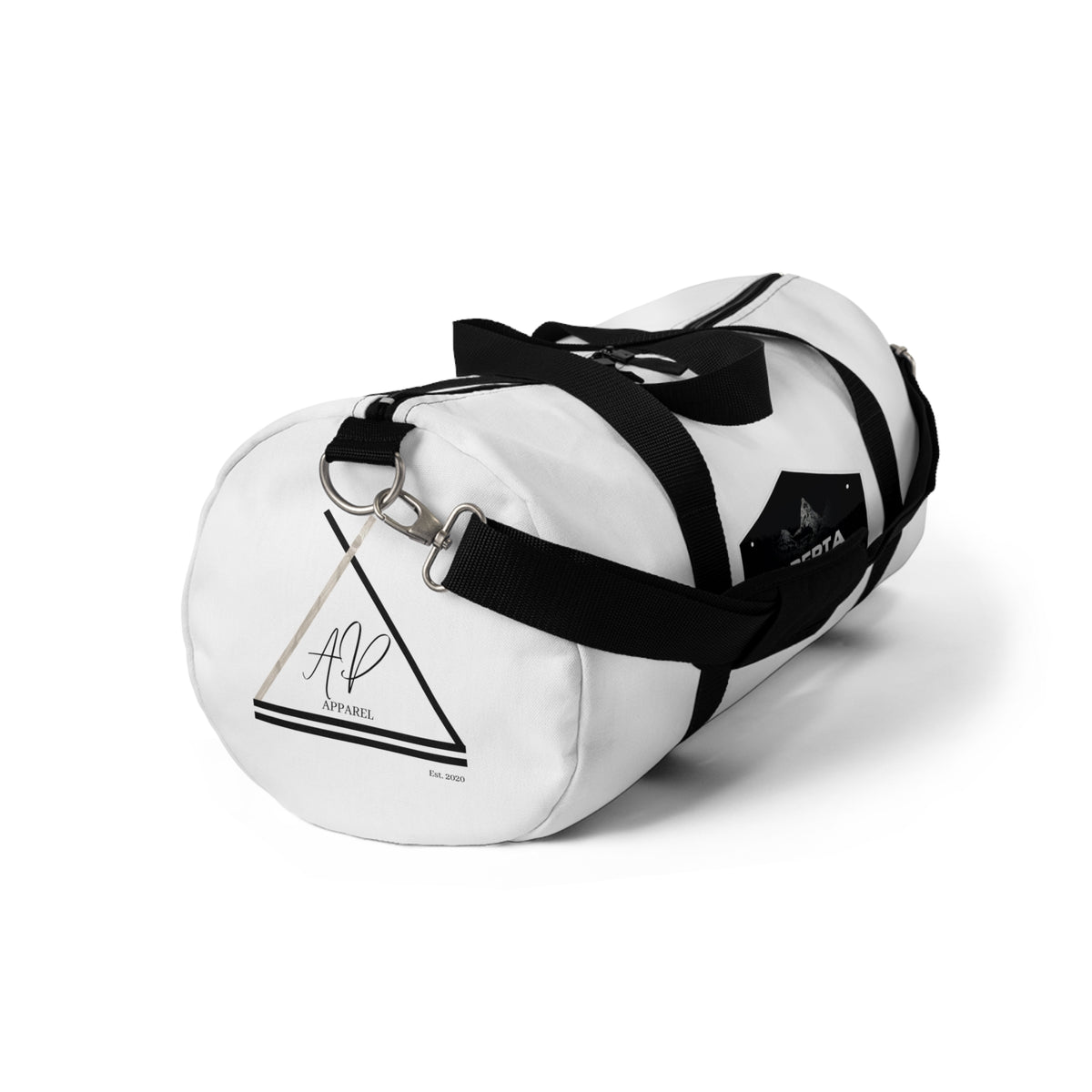 APA Classic White Duffel Bag - Spacious Travel & Gym Carryall